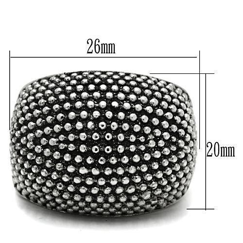 TK519 - High polished (no plating) Stainless Steel Ring with No Stone - Joyeria Lady