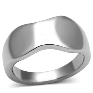 TK618 - High polished (no plating) Stainless Steel Ring with No Stone - Joyeria Lady