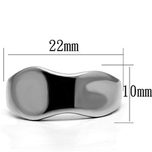 TK618 - High polished (no plating) Stainless Steel Ring with No Stone