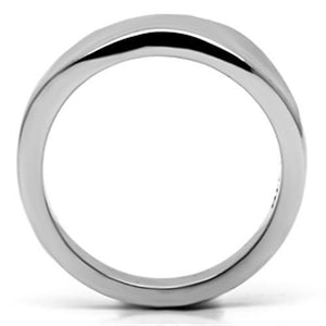 TK618 - High polished (no plating) Stainless Steel Ring with No Stone