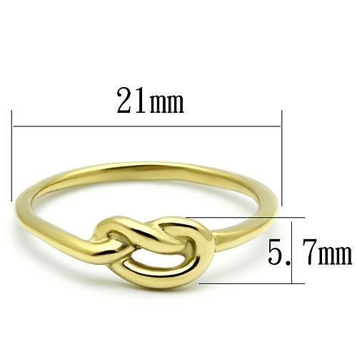 TK630G - IP Gold(Ion Plating) Stainless Steel Ring with No Stone - Joyeria Lady