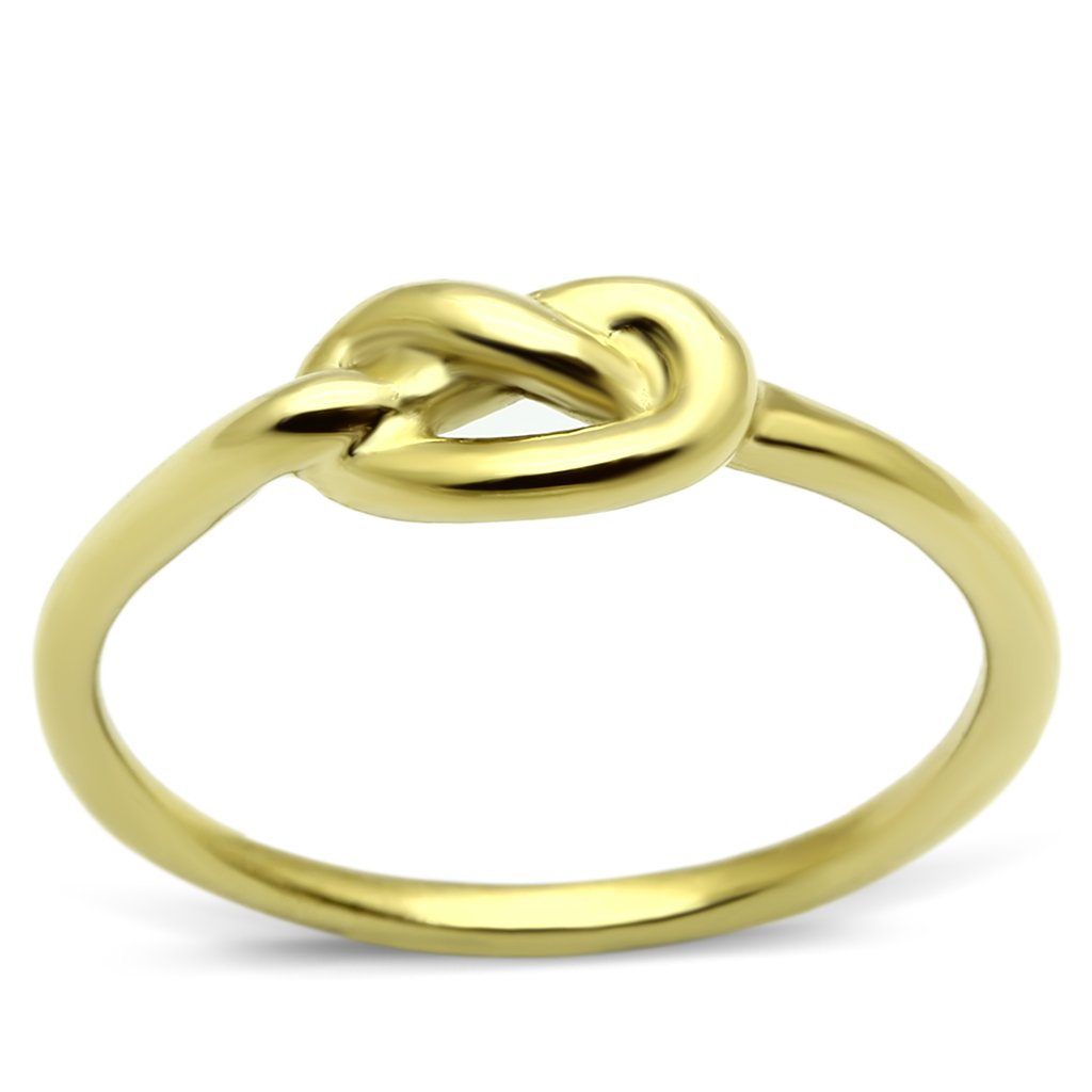 TK630G - IP Gold(Ion Plating) Stainless Steel Ring with No Stone - Joyeria Lady