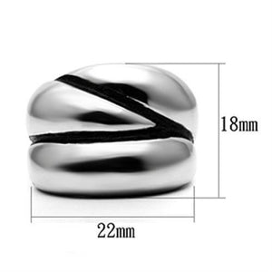 TK633 - High polished (no plating) Stainless Steel Ring with No Stone