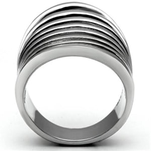 TK665 - High polished (no plating) Stainless Steel Ring with No Stone