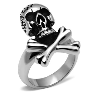 TK667 - High polished (no plating) Stainless Steel Ring with No Stone - Joyeria Lady